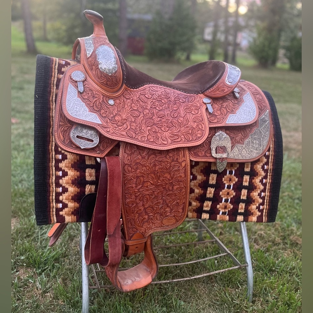 Billy Cook Herman Oak Silver Show Saddle